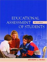 Cover of: The Educational Assessment of Students by Anthony J. Nitko