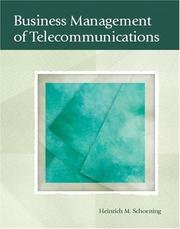 Cover of: Business Management of Telecommunications by Heinrich M. Schoening