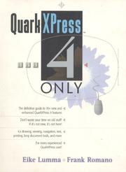 Cover of: QuarkXPress 4 only