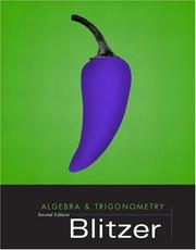Cover of: Algebra and Trigonometry, Second Edition by Robert Blitzer