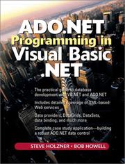 Cover of: ADO.NET Programming in Visual Basic .NET, Second Edition