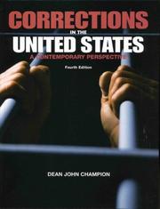 Cover of: Corrections in the United States by Dean J. Champion, Dean J. Champion