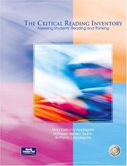 Cover of: The Critical Reading Inventory by Mary D. Applegate, Kathleen B. Quinn, Anthony J. Applegate