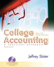 Cover of: College Accounting 1-8 with Study Guide and Working Paper and DVD and Envelope Package (9th Edition) by Jeffrey Slater, Jeffrey Slater