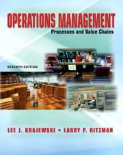 Cover of: Operations Management and Student CD Package (7th Edition) by Lee J. Krajewski, Larry P. Ritzman