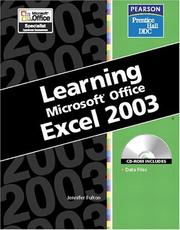 Cover of: Learning Series (DDC): Learning Microsoft Office Excel 2003 (DDC Learning Series) by Jennifer Fulton