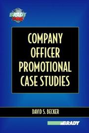 Cover of: Company Officer Promotional Case Studies (Brady Fire)