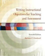 Cover of: Writing instructional objectives for teaching and assessment