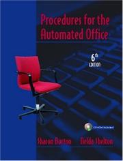 Cover of: Procedures for the Automated Office (6th Edition) | Sharon Burton