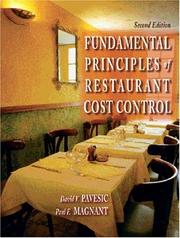 Cover of: Fundamental Principles of Restaurant Cost Control with CD (2nd Edition) by David V. Pavesic, Paul F. Magnant