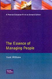 Cover of: The essence of managing people