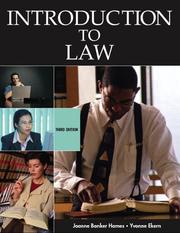 Cover of: Introduction to Law (3rd Edition) (Pearson Prentice Hall Legal)