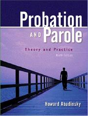 Cover of: Probation and Parole by Howard Abadinsky, Howard Abadinsky