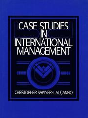 Cover of: Case studies in international management