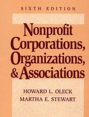 Non-profit corporations, organizations, and associations by Howard Leoner Oleck
