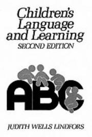 Cover of: Children's language and learning