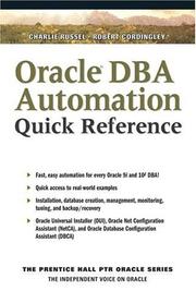 Cover of: Oracle DBA Scripting Quick Reference by Charlie Russel, Robert Cordingley