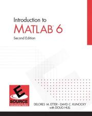 Cover of: Introduction to MatLAB 6, Second Edition by Dolores Etter, David Kuncicky, Holly Moore