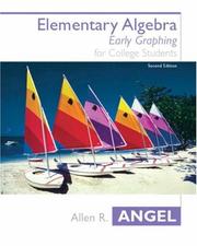 Cover of: Elementary algebra for college students by Allen R. Angel