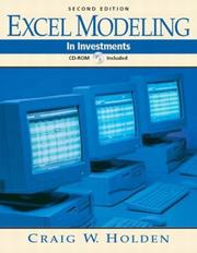 Cover of: Excel Modeling in Investments