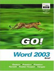 Cover of: GO! with Microsoft Office  Word 2003 Brief (Go Series)