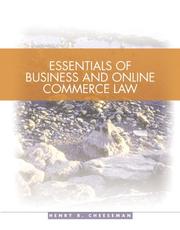 Cover of: Essentials of Business Law