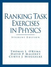 Front cover of Ranking Task Exercises in Physics by T L O'Kuma