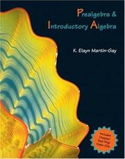 Cover of: Prealgebra & introductory algebra by K. Elayn Martin-Gay