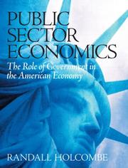 Cover of: Public sector economics: the role of government in the American economy