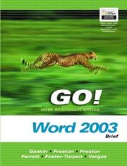 Cover of: GO! with Microsoft Office Word 2003 Brief- Adhesive Bound (Go! With Microsoft Office 2003)