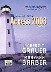 Cover of: Exploring Microsoft Office Access 2003 Volume 1- Adhesive Bound (Exploring)