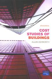 Cover of: Cost studies of buildings