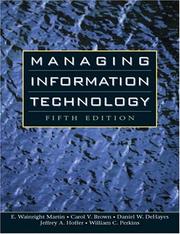 Cover of: Managing Information Technology (5th Edition)