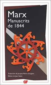 Cover of: Manuscrits de 1844 by Karl Marx, Jean Salem, Jacques-Pierre Gougeon
