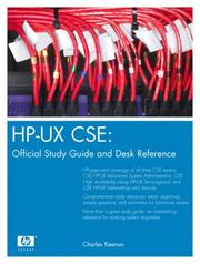 Cover of: HP-UX CSE | Keenan, Charles technical consultant.