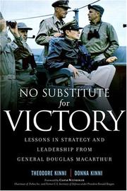 Cover of: No substitute for victory: lessons in strategy and leadership from General Douglas MacArthur
