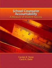 Cover of: School Counselor Accountability: A MEASURE of Student Success