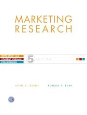 Cover of: Marketing Research with SPSS 13.0 Student Version for Windows (5th Edition) by Alvin C. Burns, Ronald F. Bush