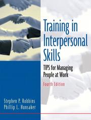 Cover of: Training in interpersonal skills by Stephen P. Robbins
