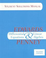 Cover of: Differential Equations & Linear Algebra by Henry Edwards