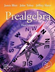 Cover of: Prealgebra (3rd Edition) (Tobey/Slater Developmental Math Series) by Jamie Blair, John Jr Tobey, Jeffrey Slater