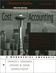 Cover of: Cost Accounting Student Guide