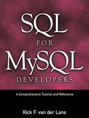 Cover of: SQL for MySQL Developers by Rick F. van der Lans