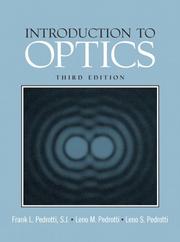 Cover of: Introduction to Optics (3rd Edition) by Frank L. Pedrotti, Leno M Pedrotti, Leno S. Pedrotti