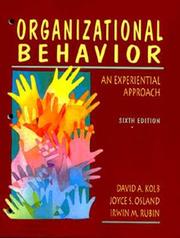 Cover of: Organizational behavior | David A. Kolb