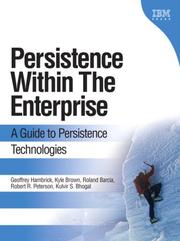 Cover of: Persistence in the Enterprise: A Guide to Persistence Technologies