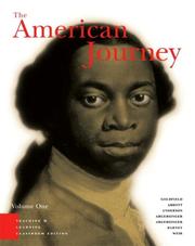 Cover of: American Journey, Teaching and Learning Classroom Edition, Volume 1 and History Notes Package (3rd Edition)