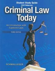 Cover of: Criminal Law Today by Frank Schmalleger