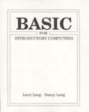 Cover of: BASIC for introductory computing by Larry E. Long