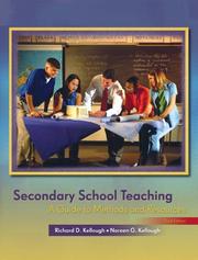 Cover of: Secondary school teaching by Richard D. Kellough